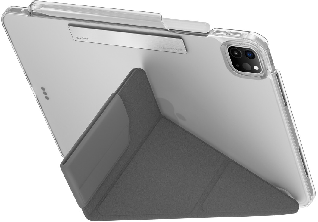 На фото изображено Чехол Uniq Camden Click для iPad Pro 11 M4/M5, серый