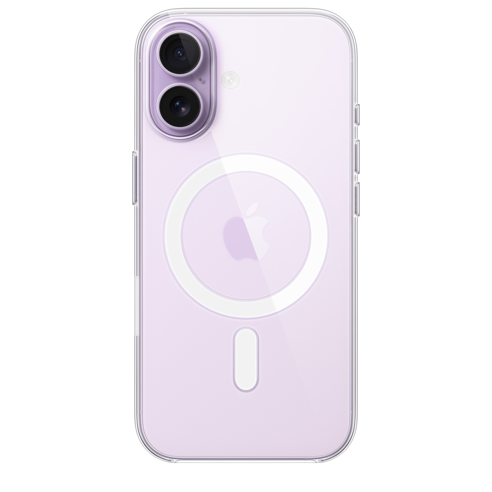 На фото изображено Чехол защитный Apple Clear Case with MagSafe для iPhone 17, прозрачный