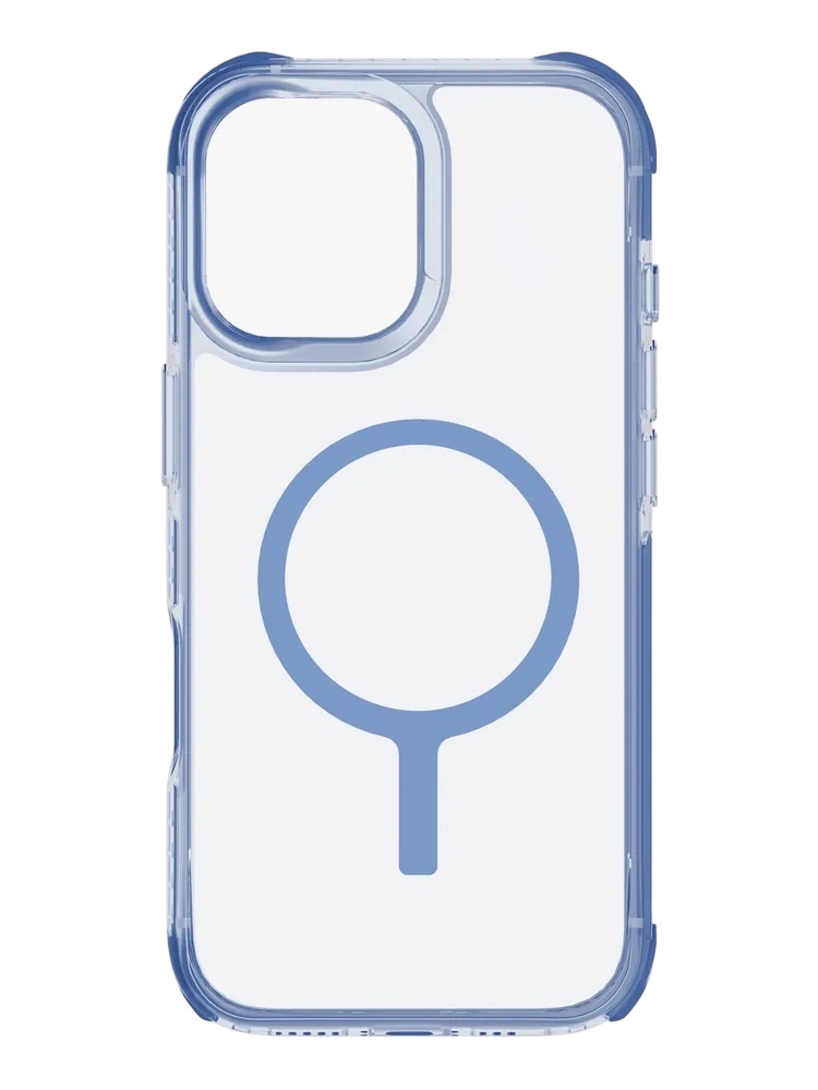 На фото изображено Чехол Uniq Combat MagSafe для iPhone 17, голубой