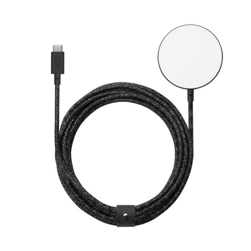 Беспроводное зарядное устройство Native Union Snap Cable, 15 Вт, черный Беспроводное зарядное устройство Native Union Snap Cable, 15 Вт, черный
