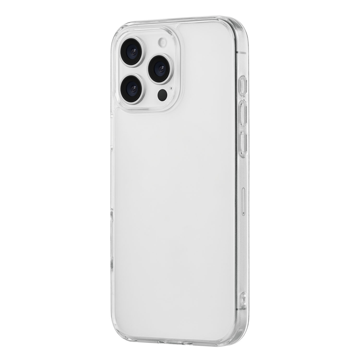 На фото изображено Чехол защитный uBear Real Case для iPhone 16 Pro Max, усиленный, прозрачный