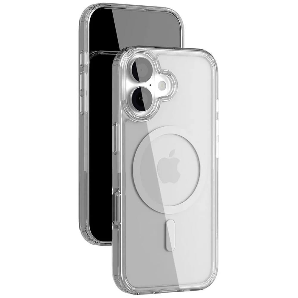 На фото изображено Чехол защитный VLP LITE Air Case с MagSafe для iPhone 17, прозрачный