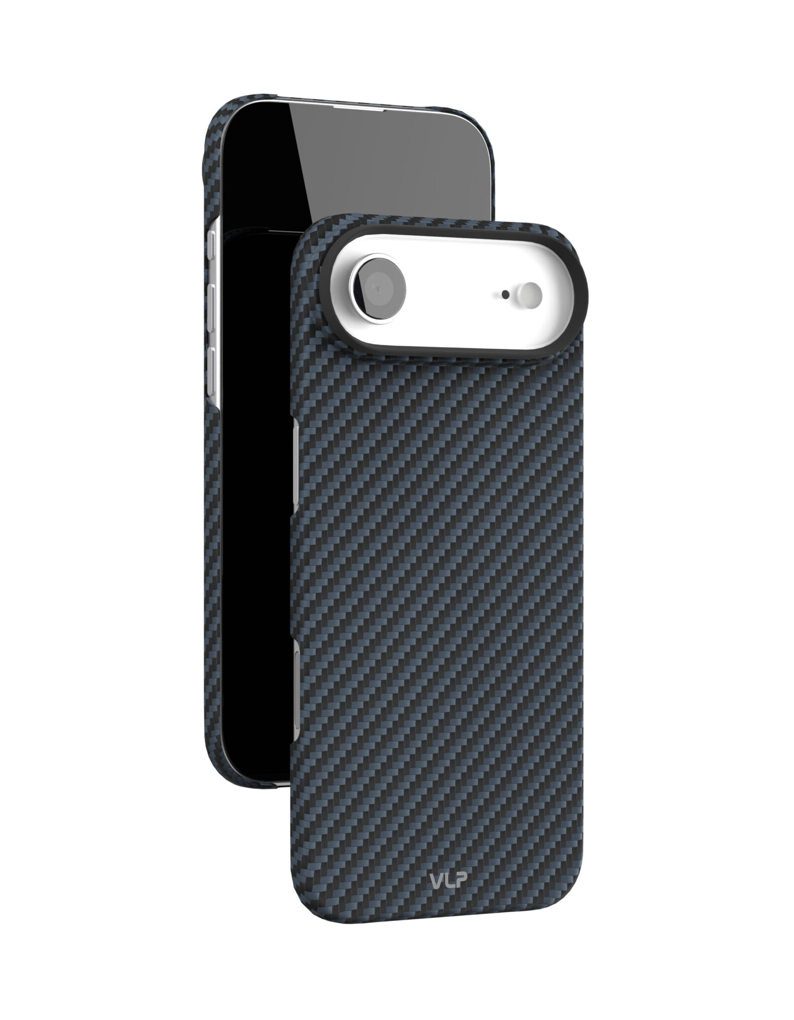 Фото Чехол защитный VLP Kevlar Case с MagSafe для iPhone Air, синий На фото изображено Чехол защитный VLP Kevlar Case с MagSafe для iPhone Air, синий