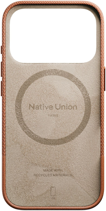 На фото изображено Чехол Native Union Paris (Re)Classic Case для iPhone 17 Pro Коричневый