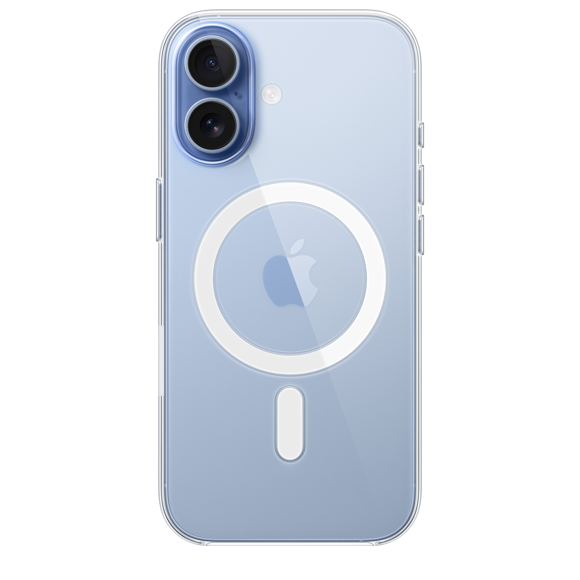 На фото изображено Чехол защитный Apple Clear Case with MagSafe для iPhone 17, прозрачный