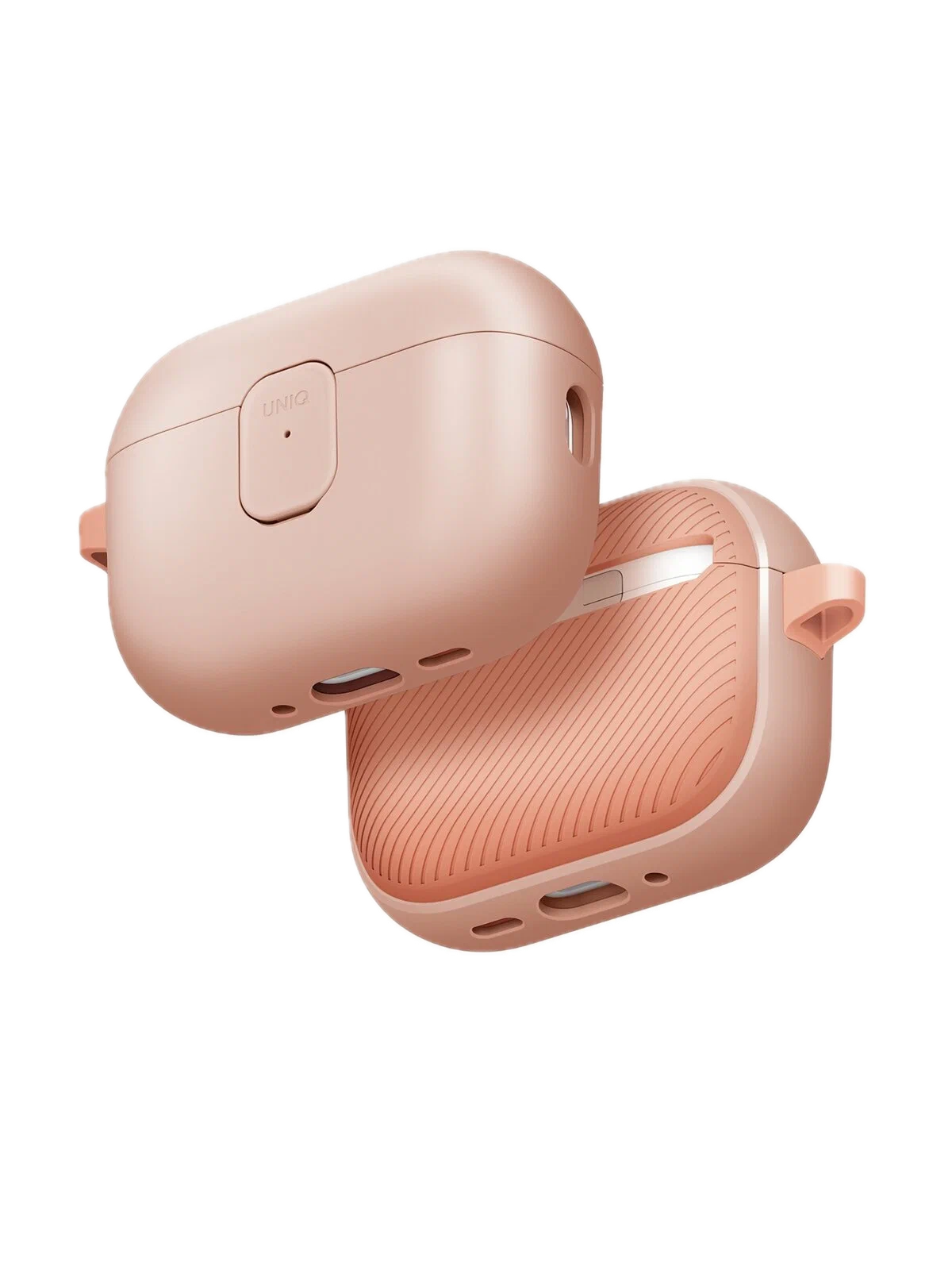 На фото изображено Чехол Uniq CLYDE Lock case для AirPods Pro 3, Light Pink/Crepe Pink