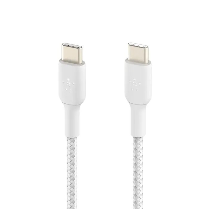 Кабель Belkin BoostCharge USB-C/USB-C Braided Cable, белый