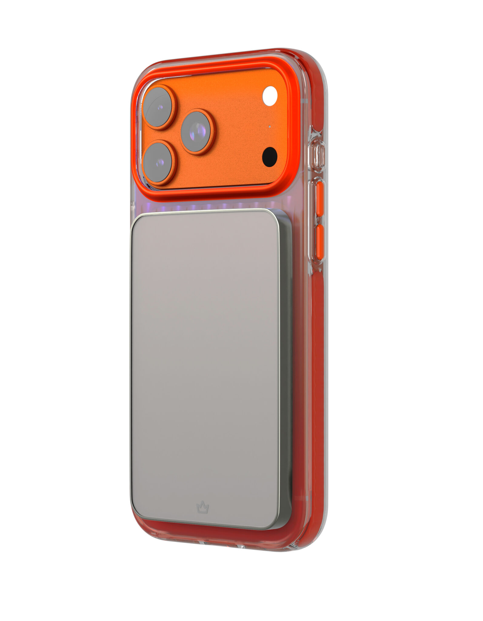 На фото изображено Чехол защитный VLP Pulse Case с MagSafe для iPhone 17 Pro Max, оранжевый