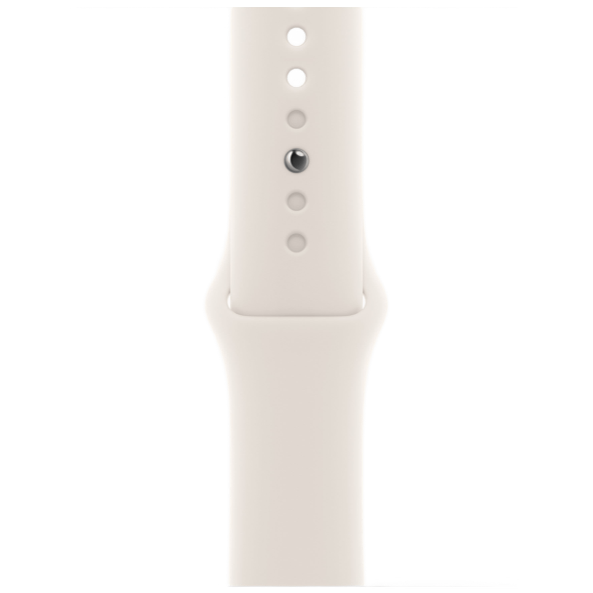 На фото изображено Apple Watch SE 3, 44 мм, корпус из алюминия цвета «Сияющая звезда», спортивный ремешок, размер S/M