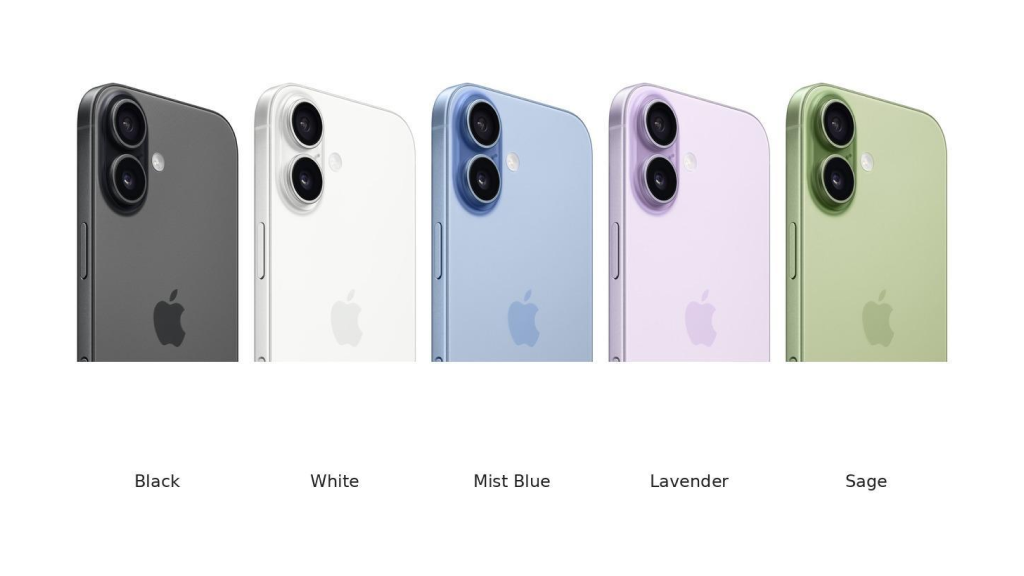 iPhone 17 в цветах Black, White, Mist Blue, Lavender и Sage – гарантия 2 года rebro