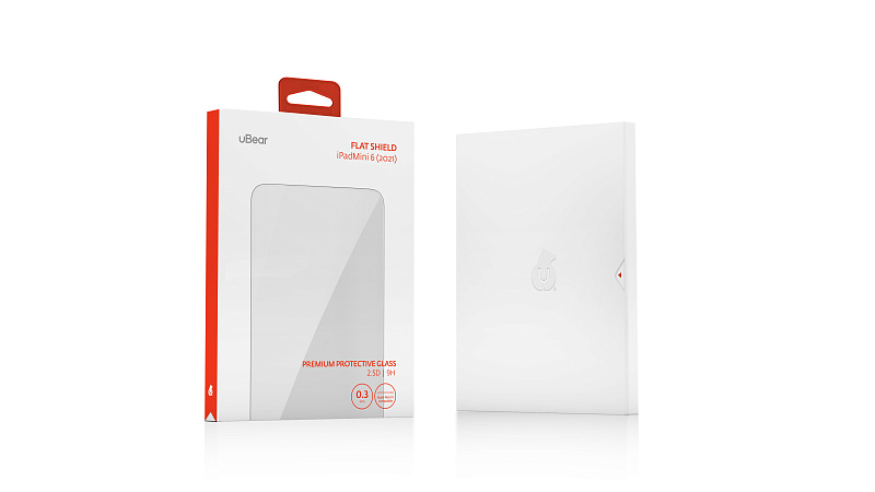 Защитное стекло uBear Flat Shield для iPad mini 6, прозрачный Защитное стекло uBear Flat Shield для iPad mini 6, прозрачный