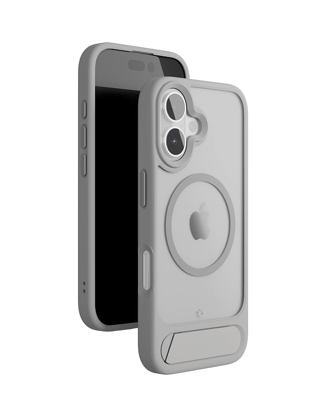 Чехол защитный VLP Reels Case с MagSafe для iPhone 16 Plus, серый Чехол защитный VLP Reels Case с MagSafe для iPhone 16 Plus, серый